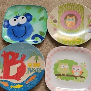 Free With Any Other Purchase! Set of 4 Colorful Animal Themed Plates